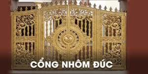 Cổng nhôm đúc Minh Khoa
